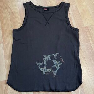 Diesel tank top with dolphins - size S